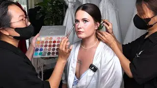 ASMR Korean Style Bridal Makeover by Two Pro Stylists (Unintentional ASMR, Sleep Therapy)