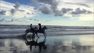 Sunset ride in Costa Rica Esterillos Beach