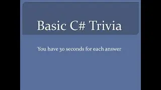 Basic C# Trivia