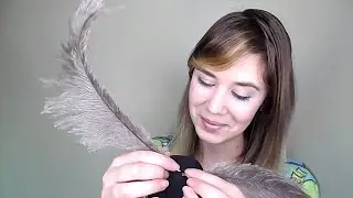 ASMR Brushing the Microphone with Feathers (NO TALKING)