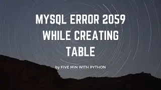 MYSQL ERROR WHILE CREATING TABLE IN DJANGO DEVOLPMENT