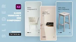 How to design slider using only component in Adobe XD - UI Tutorial - Tips & Tricks