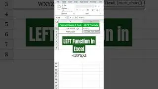 LEFT Function in Excel: Extract Product Names!