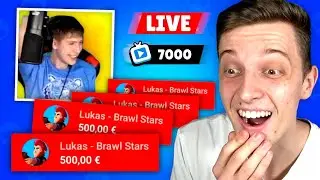 1000€ an Brawl Stars Streamer spenden, wenn sie die Runde gewinnen! 🤑😱 Brawl Stars deutsch