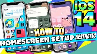 iOS 14 - Home Screen Setup AESTHETIC ideas (How To) - Change App iCons/Widgets *Customization*