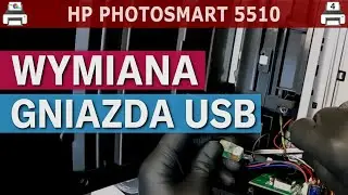 HP PHOTOSMART 5510 (B111C) 🖨️ Wymiana gniazda USB