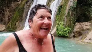 Sue Oliver strips off her clothes and takes the plunge