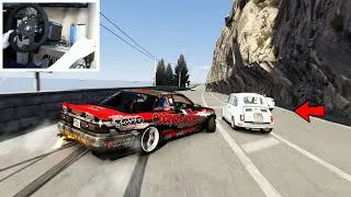 JZX 81 DOGDEs TRAFFIC While Drifting - Assetto Corsa - Fanatec Setup
