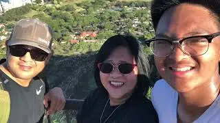 Our family hiking to DIAMOND HEAD via public transportation