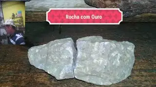 Rocha com fagulhas de Ouro
