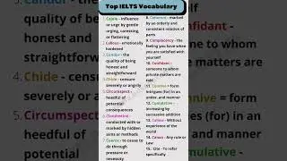 Important IELTS Vocabulary