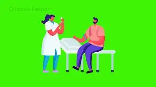 Doctor on Green Screen background, Animated, 2d characters 