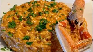 Risotto con  crema di scampi #chefziopietro #ricettafacileeveloce