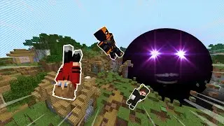 100 by 100 Minecraft but there's a black hole