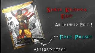 Shree Krishna Badass Edit ✨| Ae Inspired Preset | Alight Motion Edit | Free Preset 🗿#krishna
