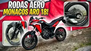 1º TESTE NA RUA DA SAHARA COM RODAS MÔNACO MOTARD ARO 18