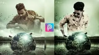 Instagram viral big man earth photo editing tutorial in PicsArt step by step