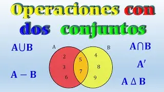 OPERACIONES CON EN EL DIAGRAMA DE VENN Fantastico Sencillo | Matematicas Quidimat