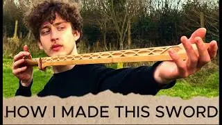 Hand carving a Sword From Scrap Flooring