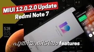 MIUI12 Redmi Note7/7s | Redmi Note 7 MIUI Update Malayalam | MIUI Control Center | 12.0.2.0.QFGINXM
