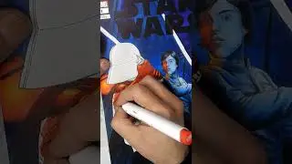 Timelapse Drawing: Darth Vader vs. Luke Skywalker on Bespin - with Ohuhu Markers