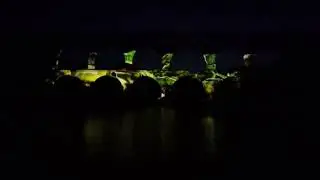 Une partie du spectacle 2024 son et lumière au Pont du Gard