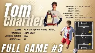 FULL GAME #3 vs Clarke U - Tom Chartier (RB/RW) / Blue/ #2