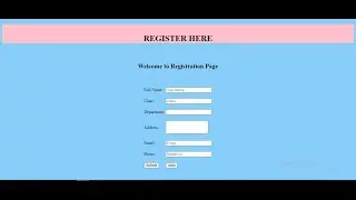 Student Registration Form Using HTML And CSS | Login Fom Using HTML And CSS
