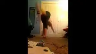Girl Falls In Handstand