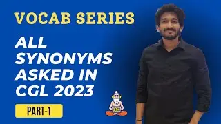 All SYNONYMS Asked in CGL 2023 | Part-1 | Vocab Series | PYQs  #cgl2023 #sscbaba #ssccgl