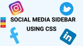 How To Create A Fixed Social Media Sidebar In HTML CSS Using Icons | Cool Coding Tamil