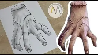 Как нарисовать ВЕЩЬ из Уэнсдей / Thing Wednesday drawing