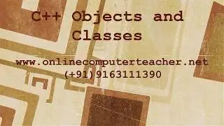 A tutorial on C++ class, object, private public members - www.onlinecomputerteacher.net