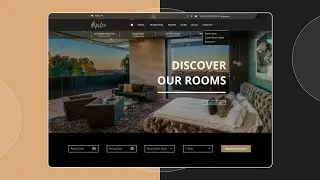 Hotel Booking Header Design Figma + Filmora - 