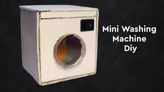 How to Make a Mini Washing Machine at Home diy | #diy #schoolprojectidea #miniwashingmachine