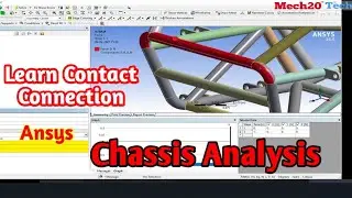 Assembly file Contact Connection Details in Ansys | Detailed Analysis in Ansys | Mech20 Tech