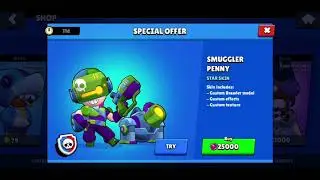 BUYİNG NEW SKİN SMUGGLER PENNY BRAWL STARS #Shorts