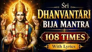 Dhanvantari Bija Mantra | 108 times with Lyrics | POWERFUL MANTRA TO CURE DISEASES | Healing mantra
