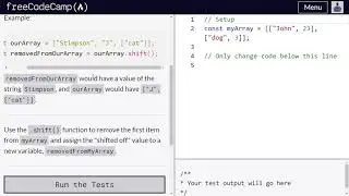 Manipulate Arrays With shift()- Freecodecamp.org | Video 46 | Basic JavaScript