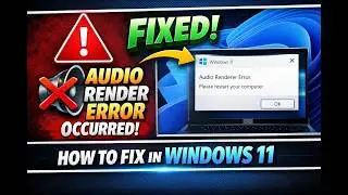 HOW TO SOLVE AUDIO RENDER ERROR OCCURED INN WINDOWS 11 ... PEOBLEM SOLVED
