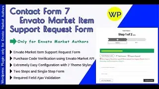 CF7 Envato Market Item Support Request Form - Contact Form 7 Form With Purchase Code  By mgscoder