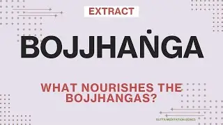 *EXTRACT* from Bojjhanga (Part II) — What nourishes the bojjhangas?