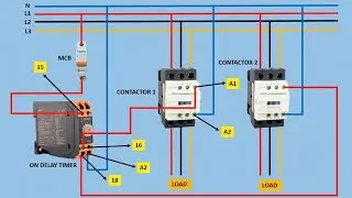on delay timer connection | contactor | on delay timer