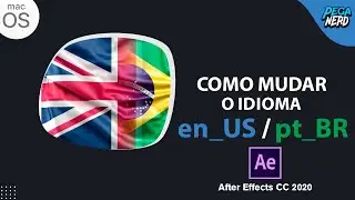 Como mudar idioma do INGLÊS para o PORTUGUÊS - Adobe After Effects CC 2021 (macOS)