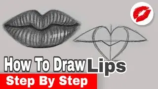 How to draw lips Easily || Lips tutorial for beginners step by step ✏️ How to draw mouth 👄
