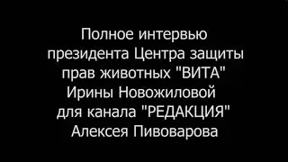 Полное интервью президента Центра защиты прав животных ВИТА Ирины Новожиловой  