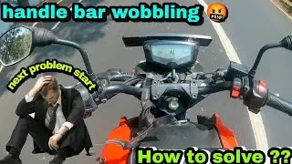 rtr 160 4v wobbling problem // how to solve handle bar wobbling // #rtr #littlequeen #wobbling #1m