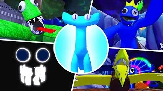 Rainbow Friends Chapter 2  Yellow and Cyans Jumpscares Original VS Fanmade