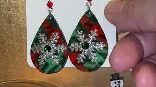 Sublimation Snowflake Earrings