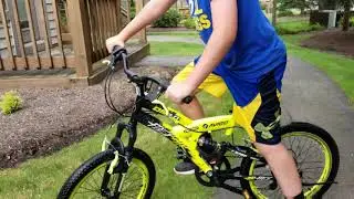 Riding in a flood on a bike so cool